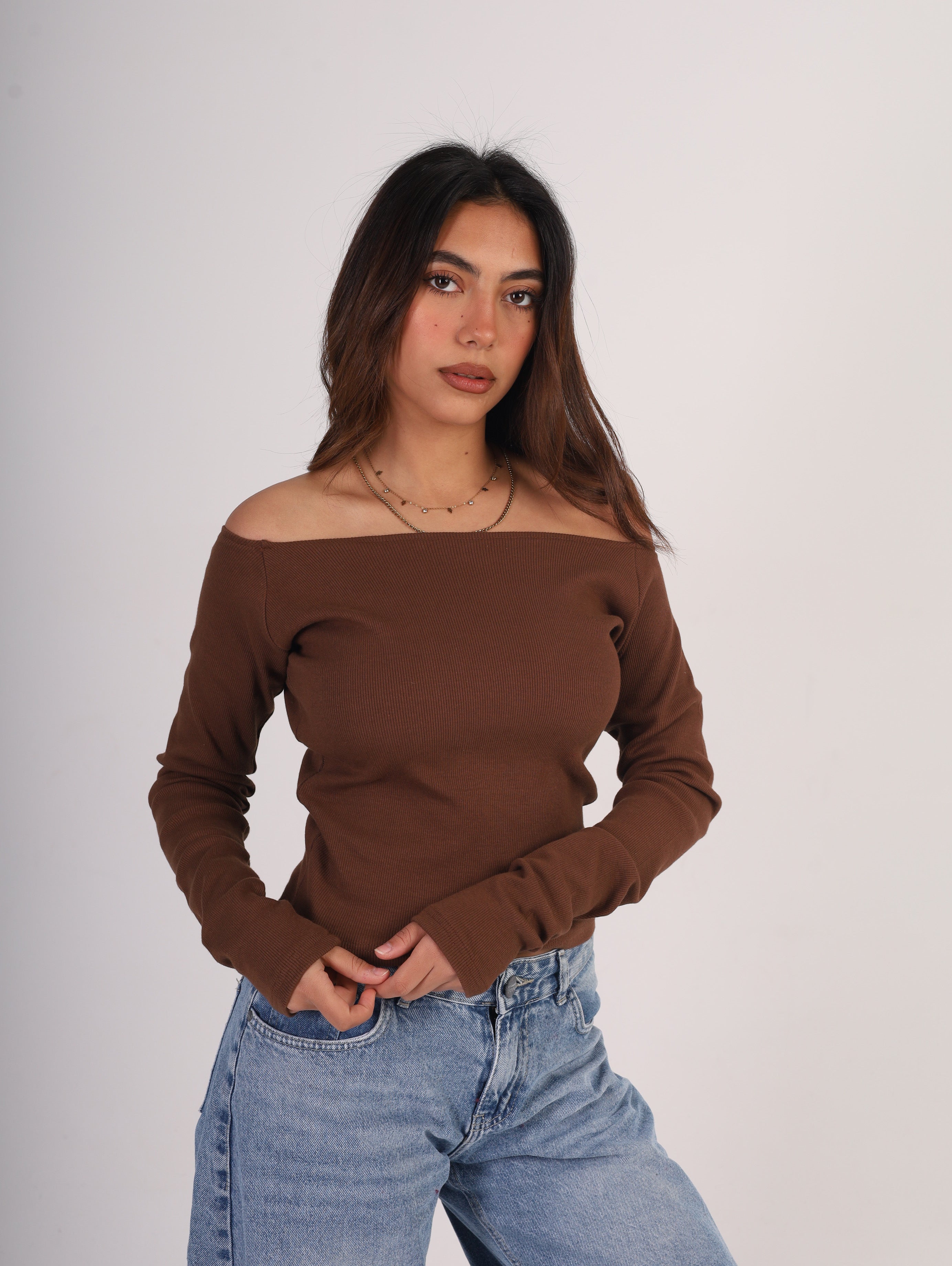 Ribbed Off-Shoulder Top