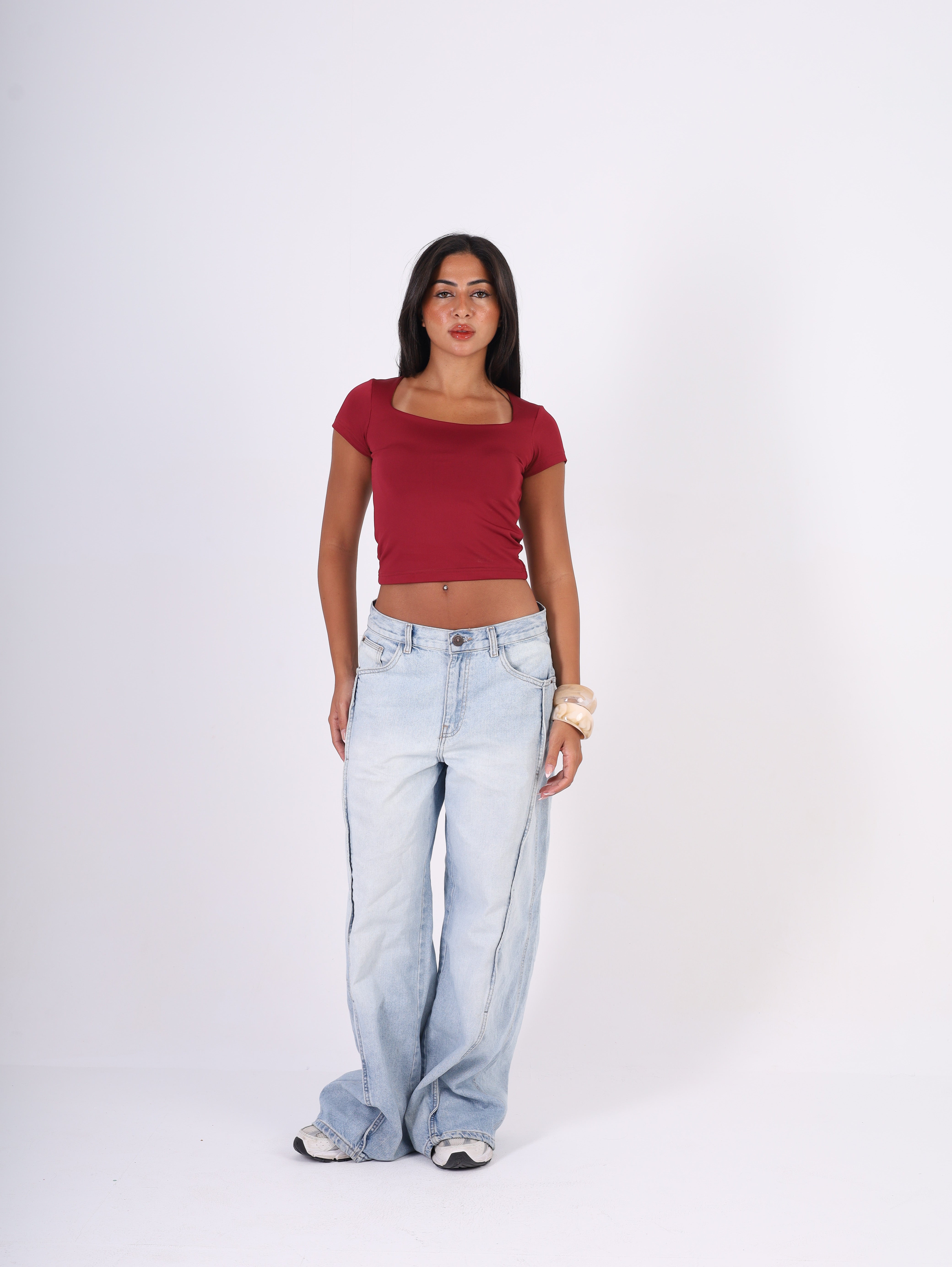 Square Neck Cap Sleeve
