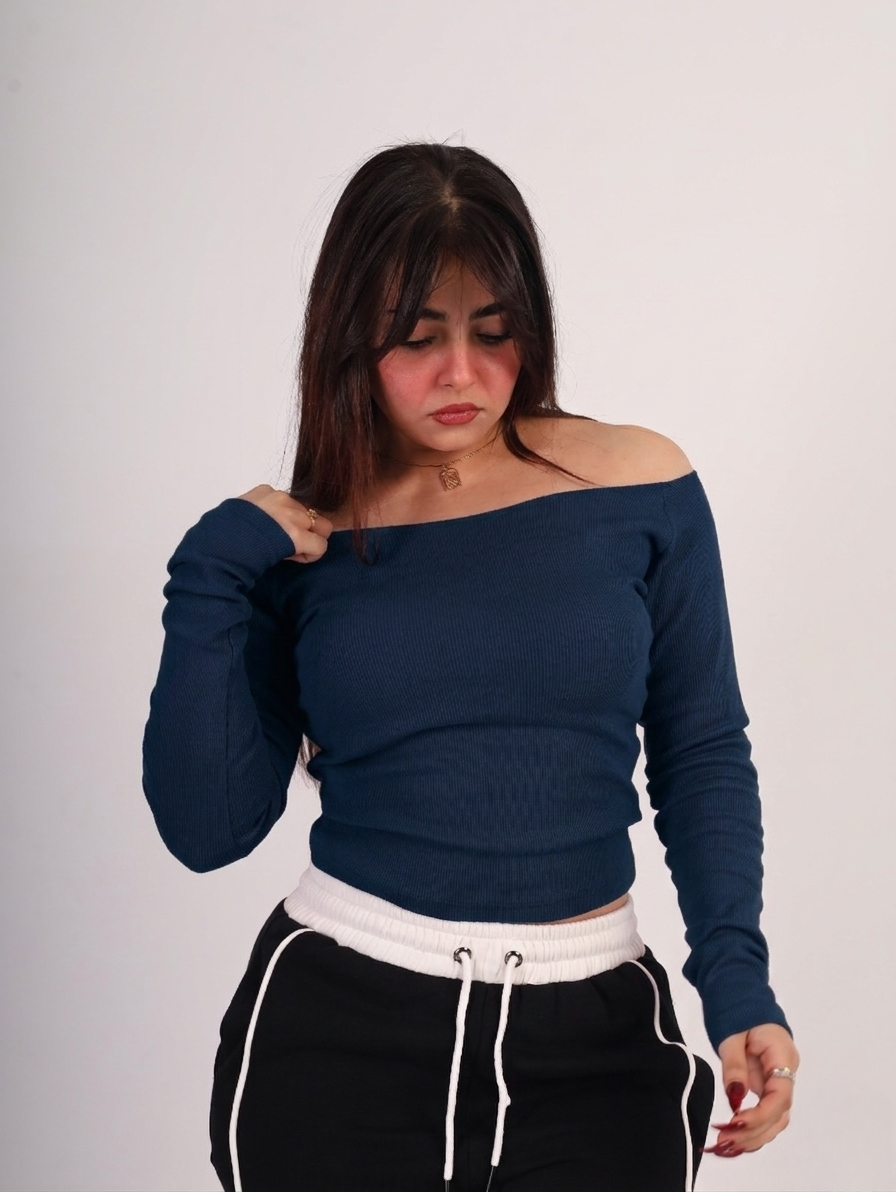 Ribbed Off-Shoulder Top