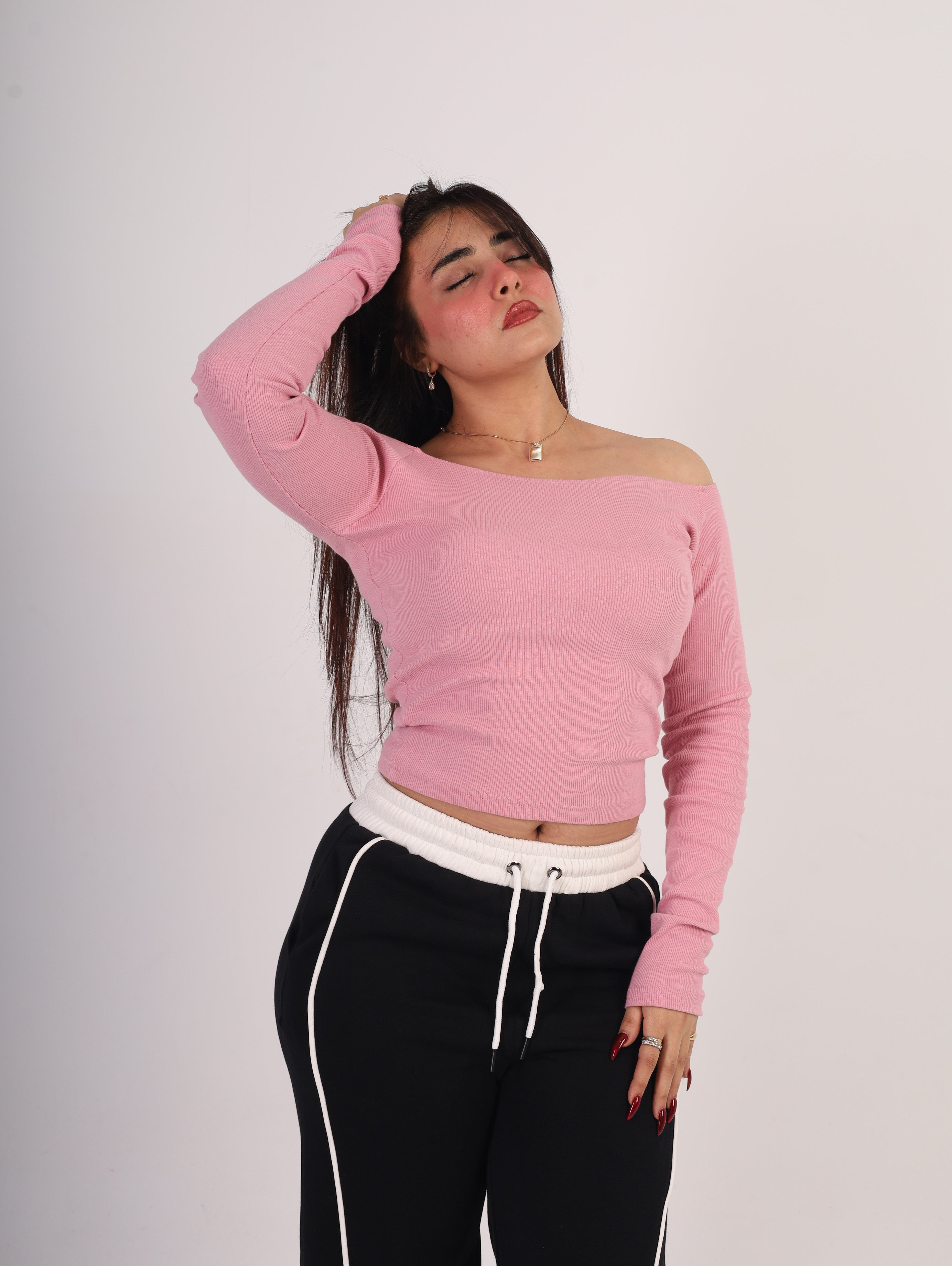 Ribbed Off-Shoulder Top