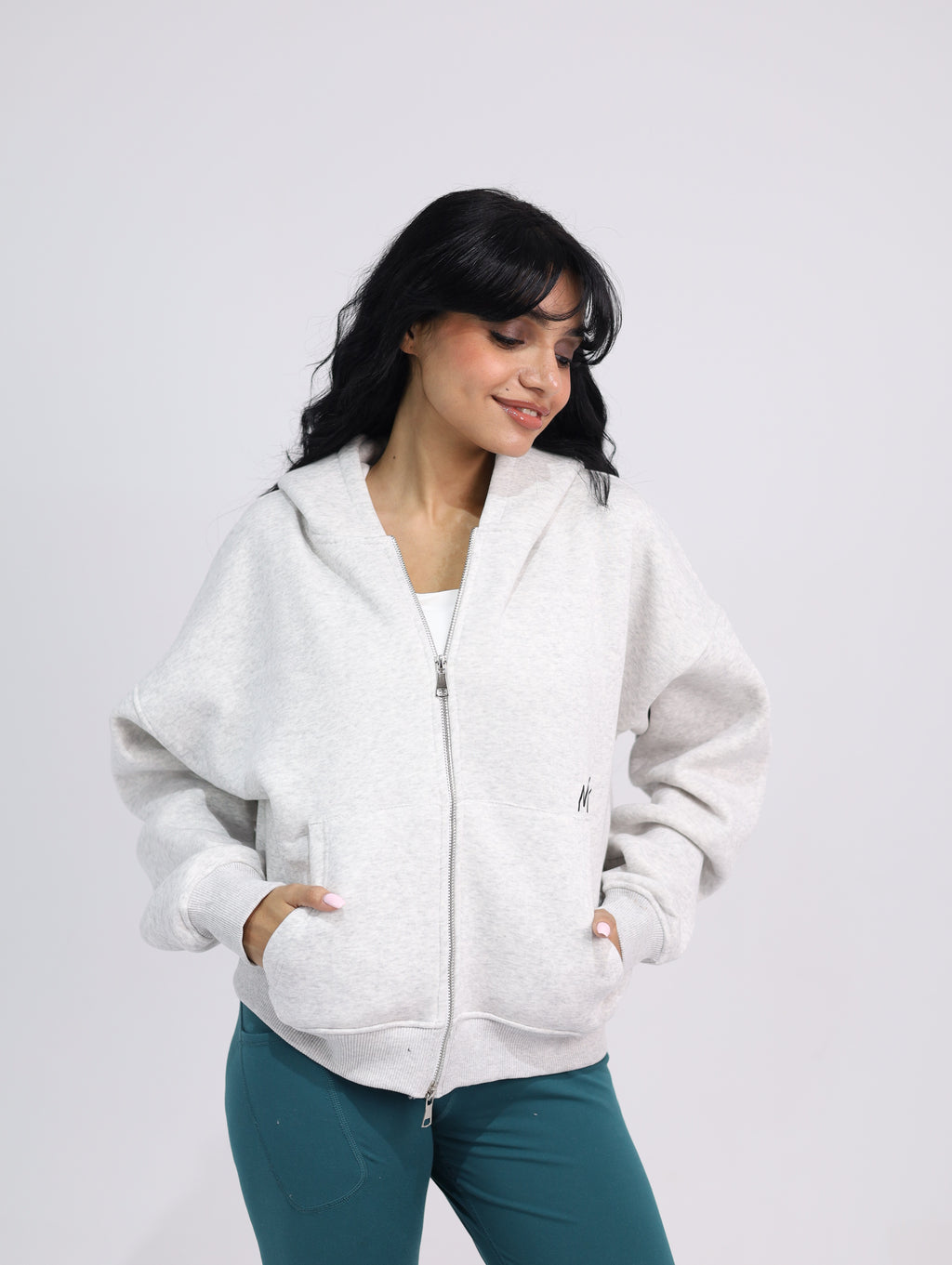 Two Zipper Boxy Hoodie