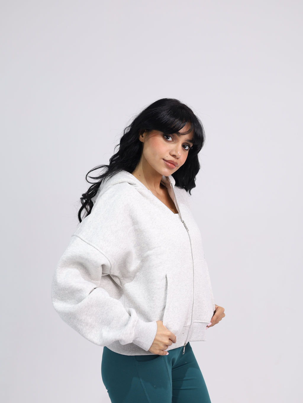 Two Zipper Boxy Hoodie