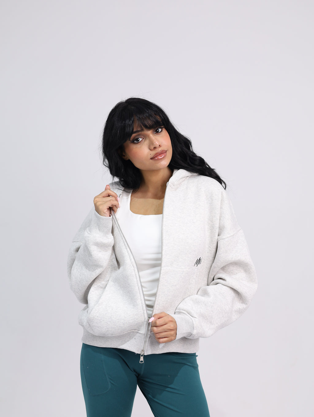 Two Zipper Boxy Hoodie