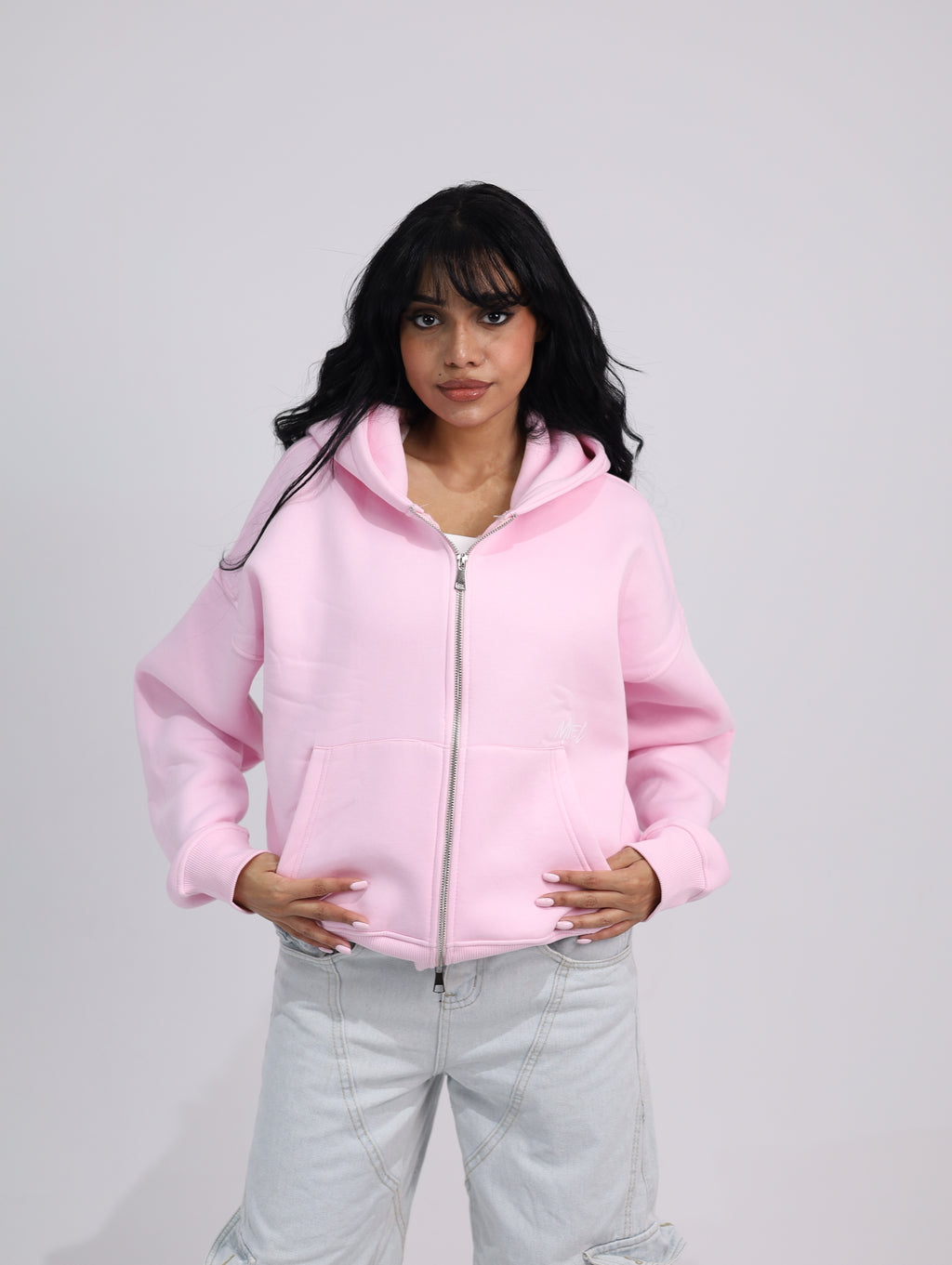 Two Zipper Boxy Hoodie