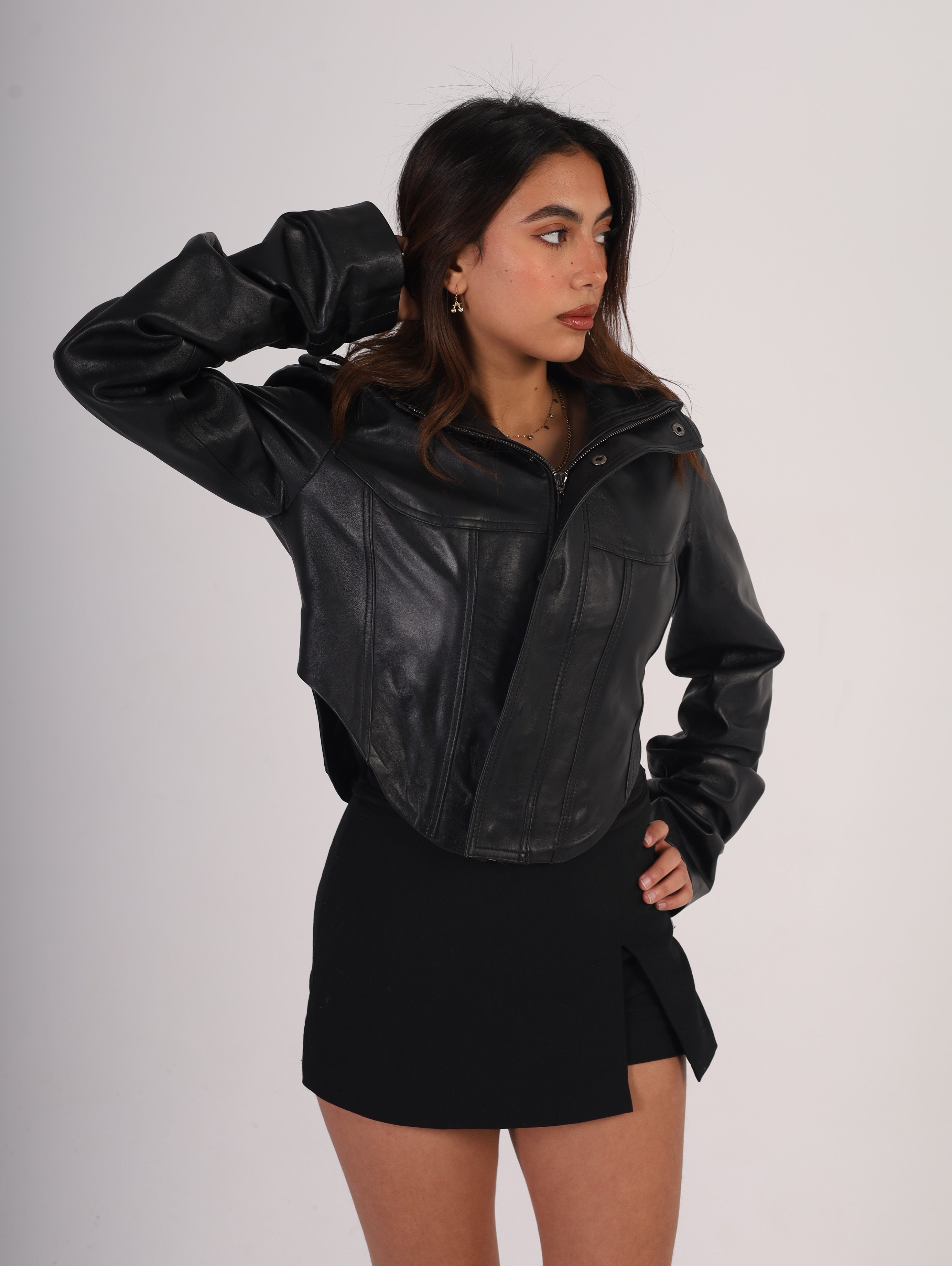Corset Leather Jacket