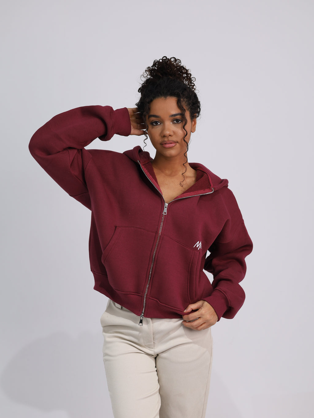 Two Zipper Boxy Hoodie