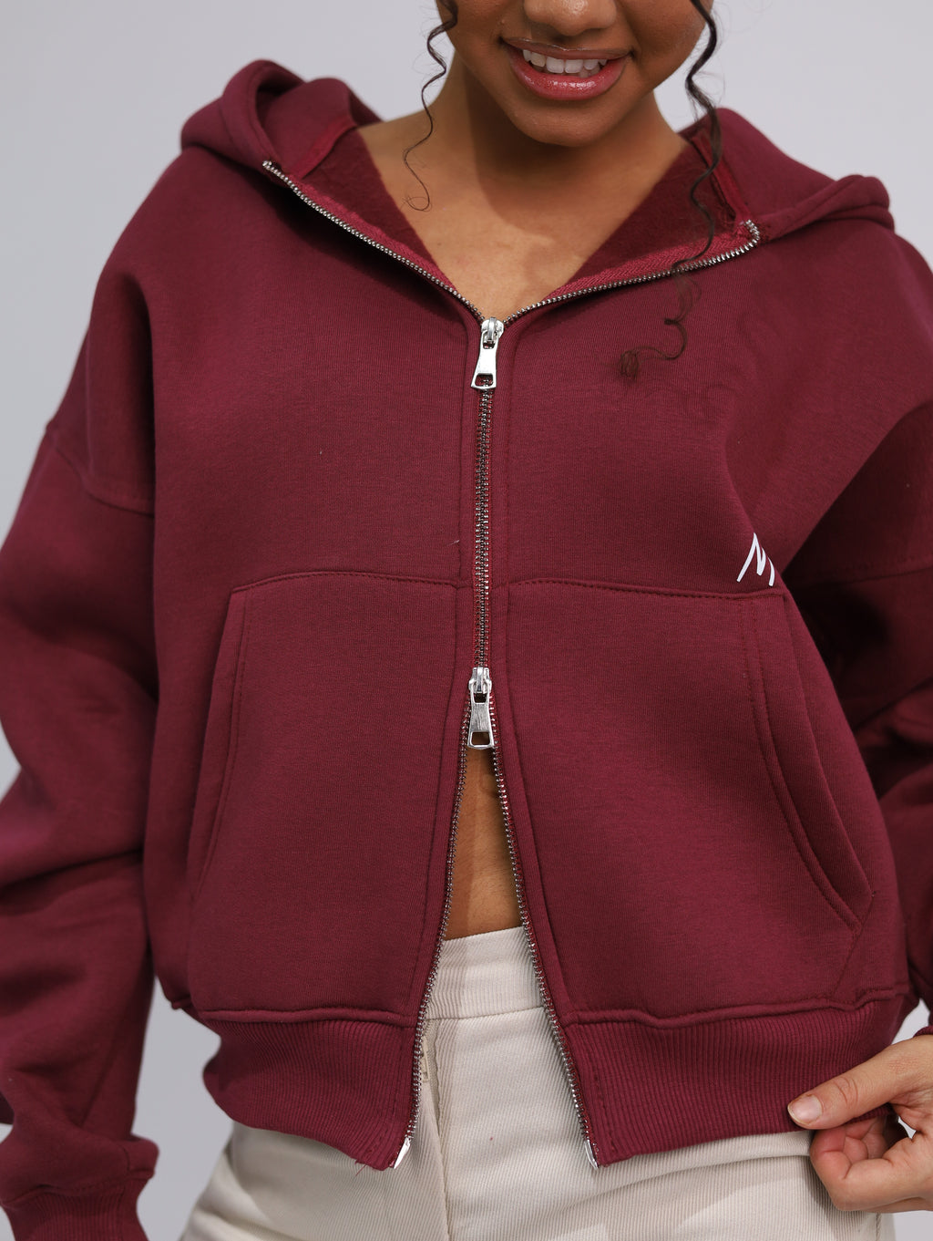 Two Zipper Boxy Hoodie