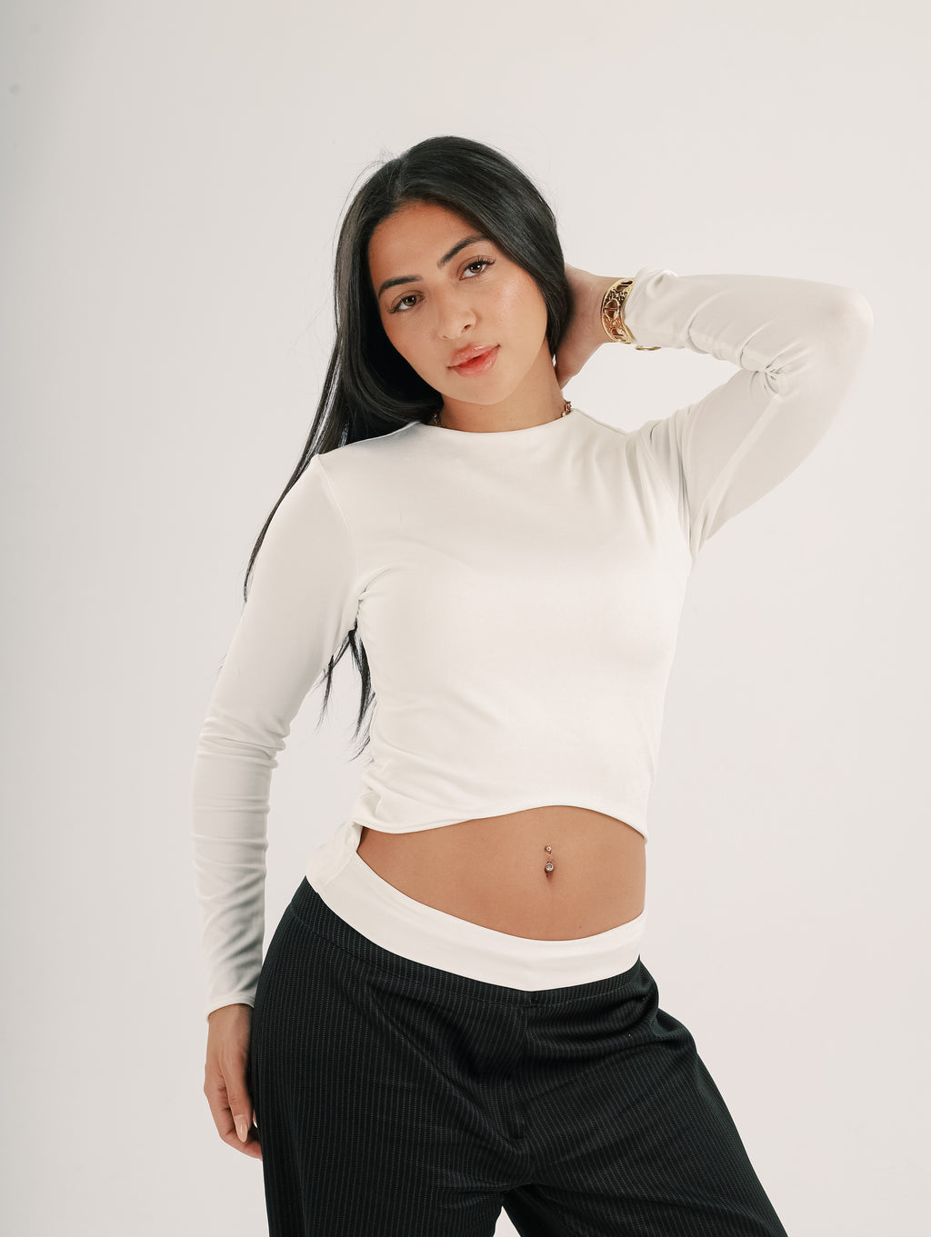 Cut-Out Long Sleeve Top