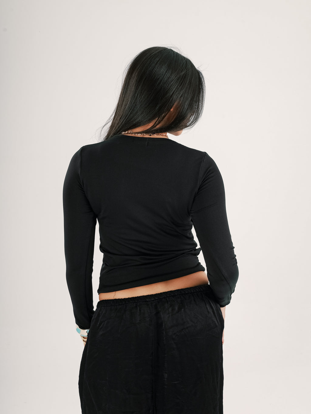 Cut-Out Long Sleeve Top