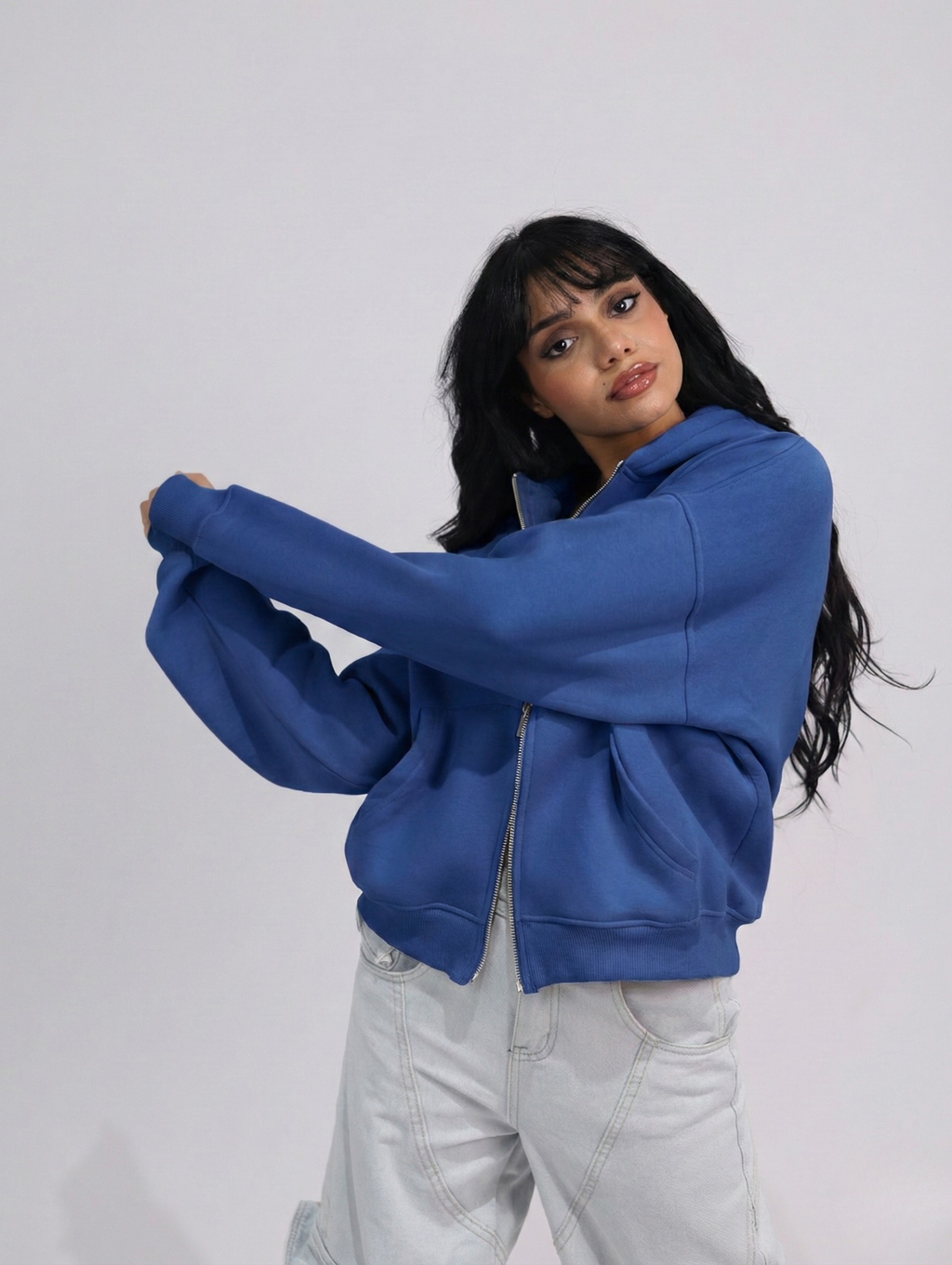 Double Zipper Boxy Jacket