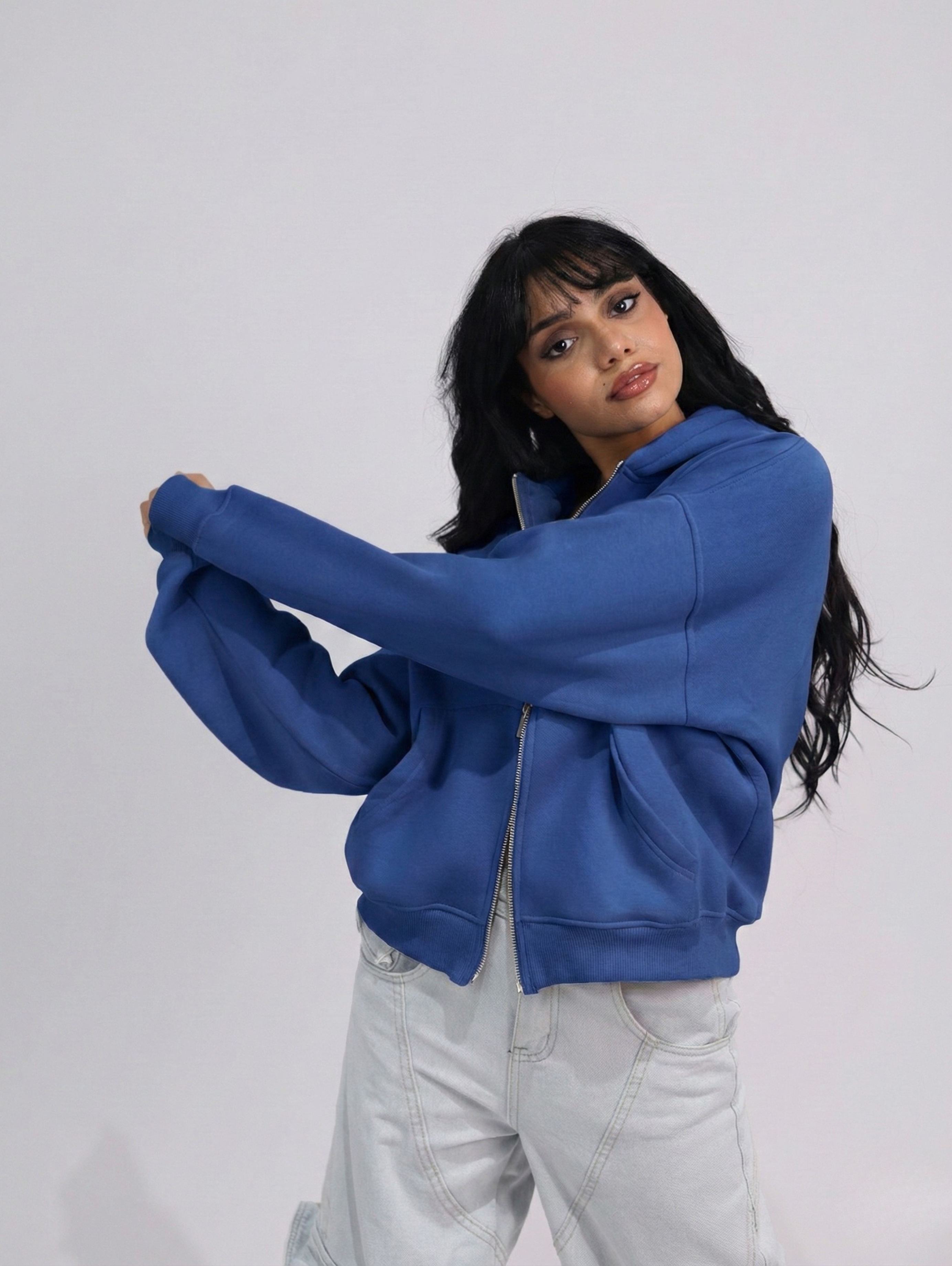 Double Zipper Boxy Jacket