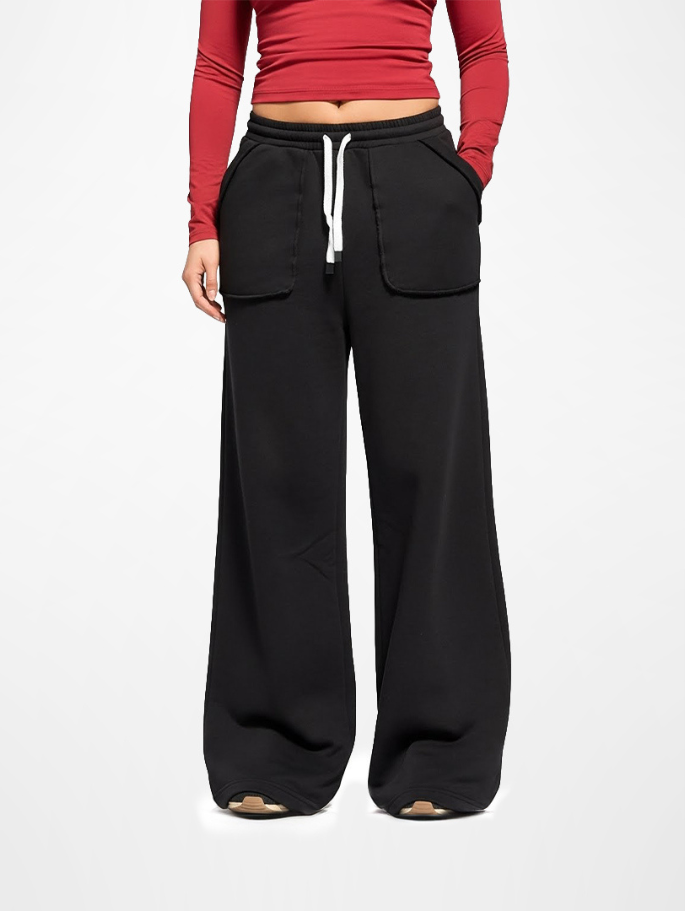 Wide-Leg Sweatpants